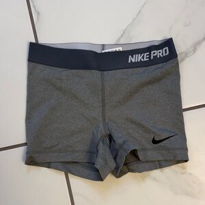 Nike Pro Heather Gray Performance Shorts